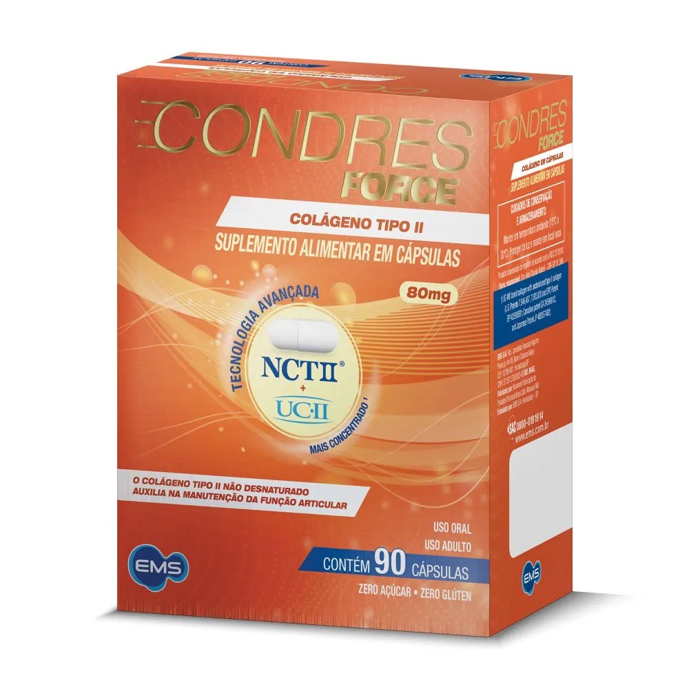 Colágeno Uc-ii + Nct-ii Condres Force 90 Cápsulas