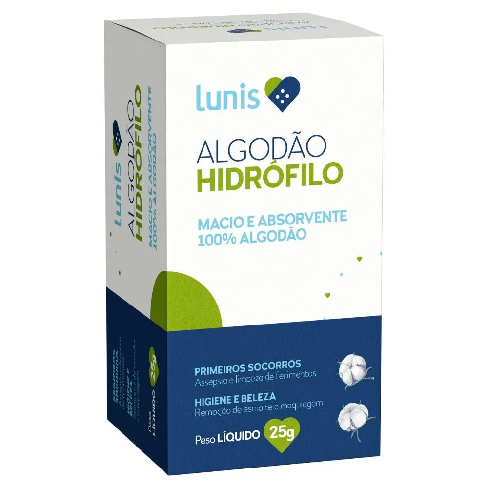 Algodao Hidrofilo Em Rolo Lunis 25g
