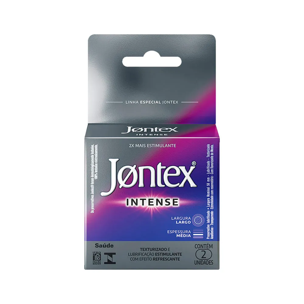 Preservativo Jontex Intense Com 2 Unidades