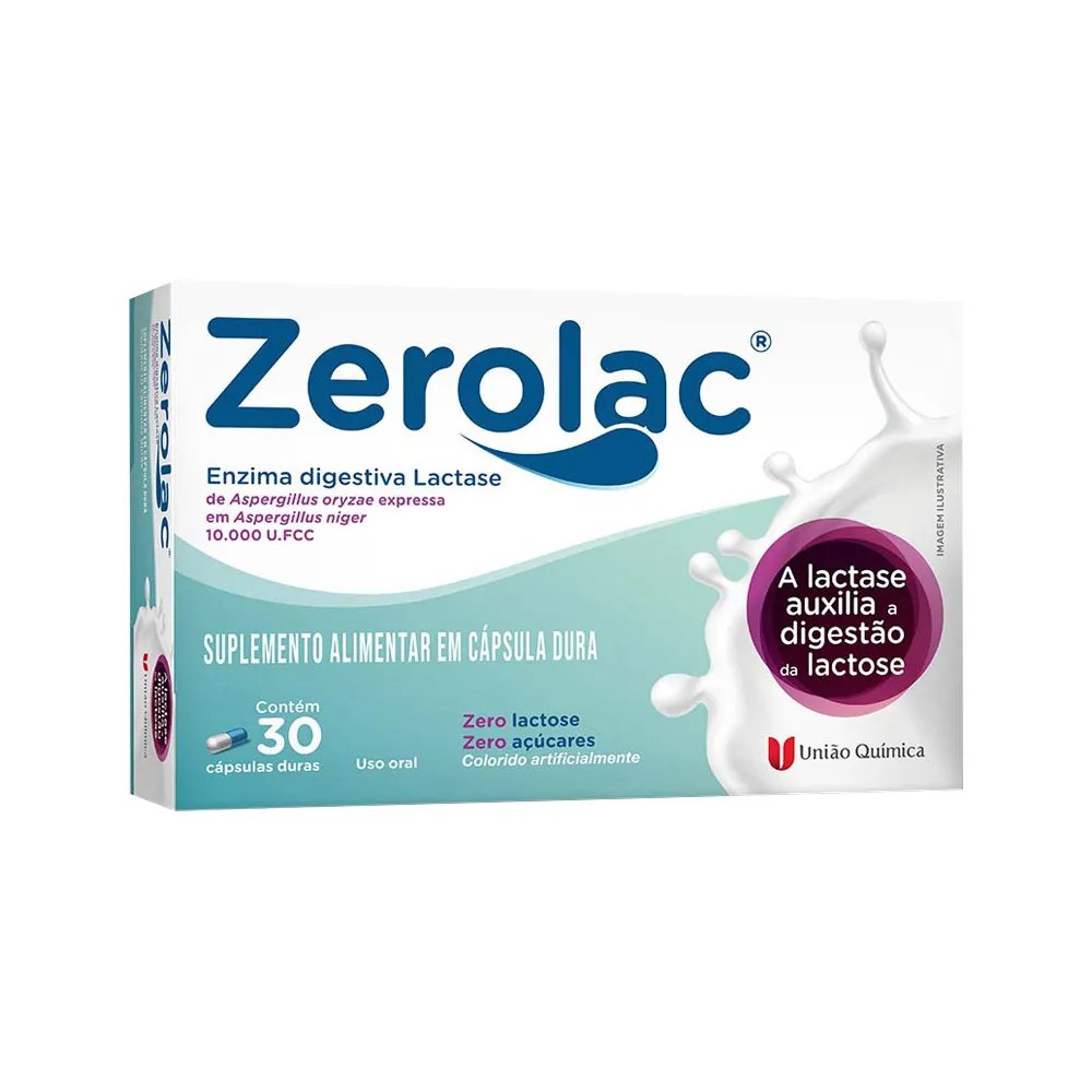 Zerolac 10000 U.fcc Com 30 Capsulas Uniao Quimica