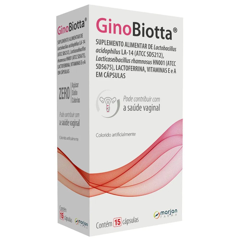 Suplemento Alimentar Ginobiotta Com 15 Capsulas Marjan