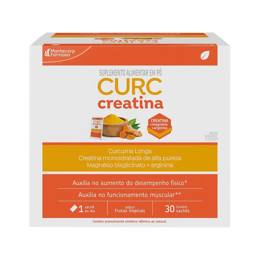 Curc Creatina Sabor Frutas Tropicais Com 30 Saches De 7,3gr Cada Mantecorp Farmasa