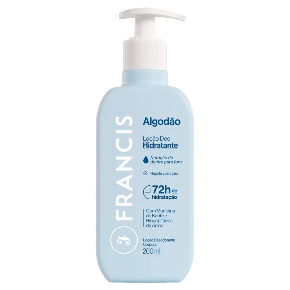 Locao Deo Hidratante Francis Algodao 200ml