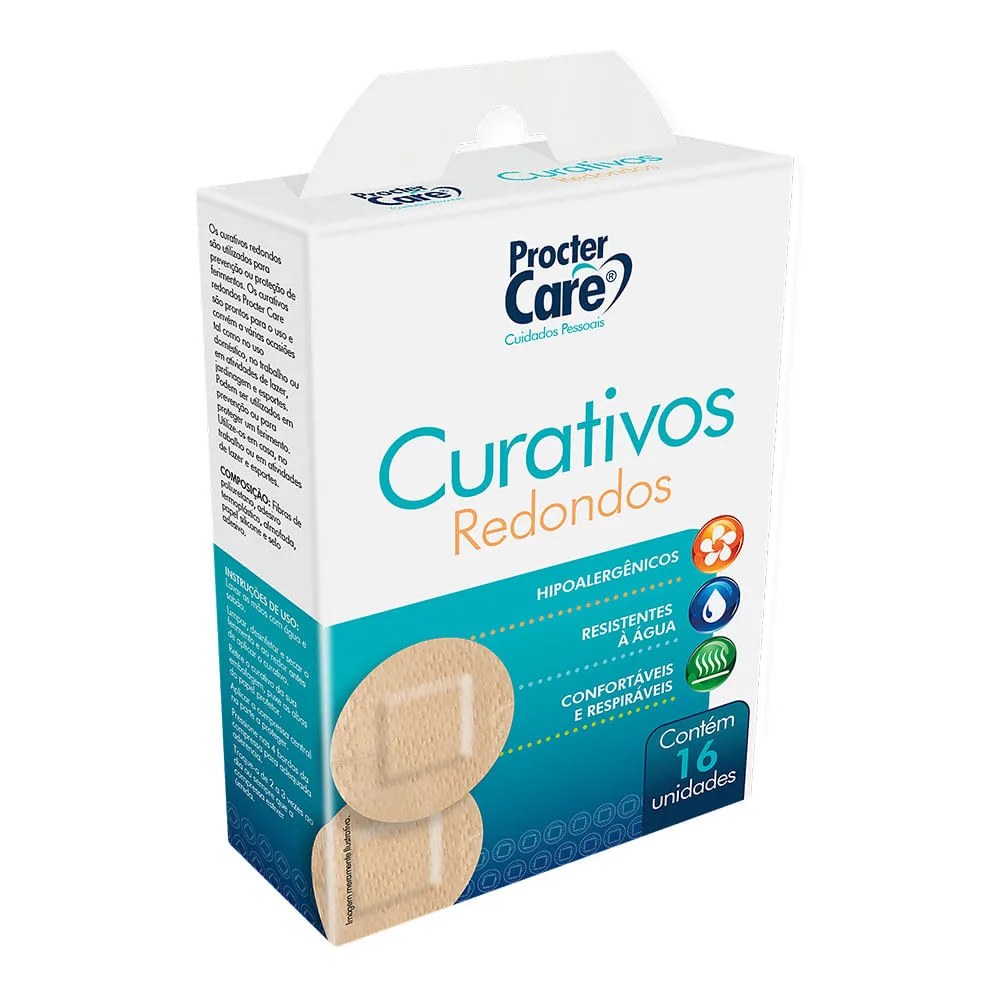 Curativo Redondo Procter Care Com 16 Unidades
