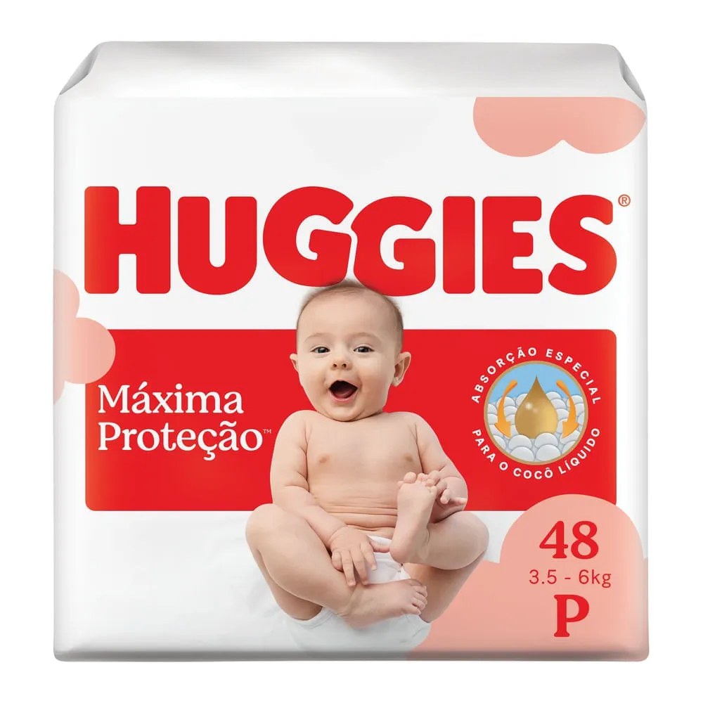 Fralda Huggies P Máxima Proteção 48 Unidades