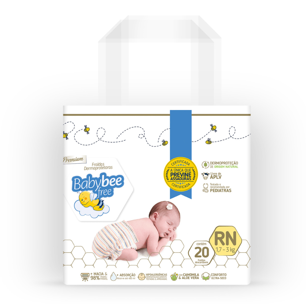 Fralda Baby Bee Free Dermoprotetora Rn Com 20 Unidades