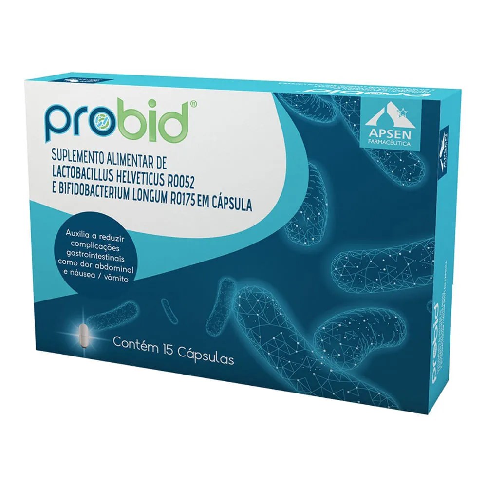 Probid Probiotico Lactobacillus Suplemento Alimentar 15 Capsulas