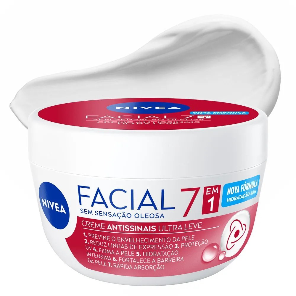 Creme Facial Nivea Ultraleve 7 Em 1 Antissinais 100g