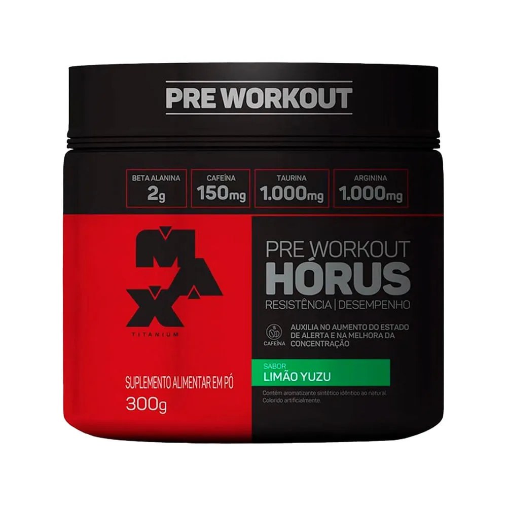 Max Titanum Pre Workout Horus Limao Yuzu 300gr