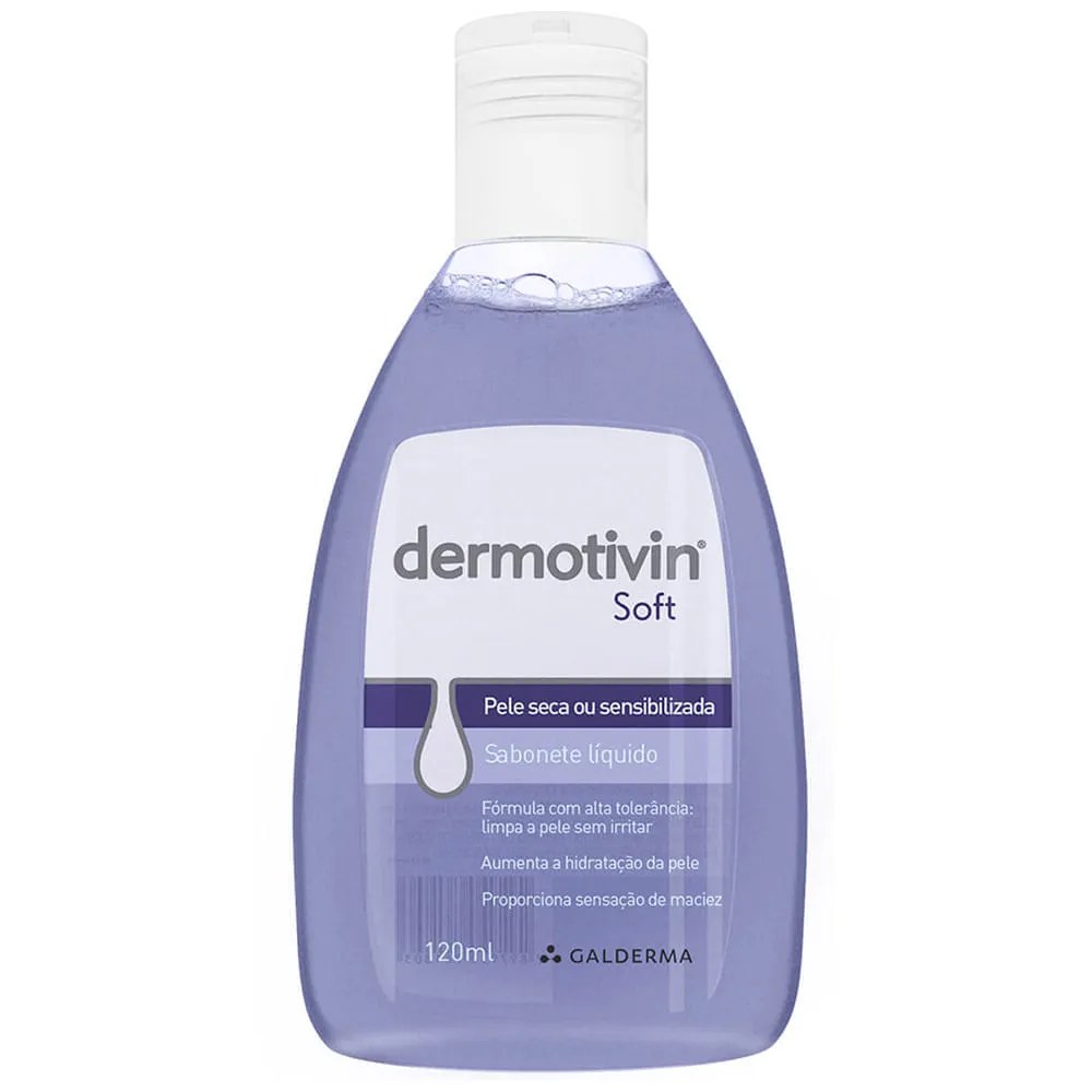 Dermotivin Soft Sabonete Líquido Para Pele Seca 120ml