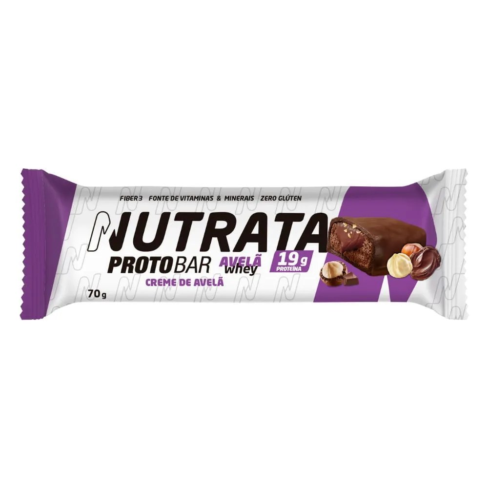 Barra De Proteína Nutrata Protobar Avelã Whey 70g