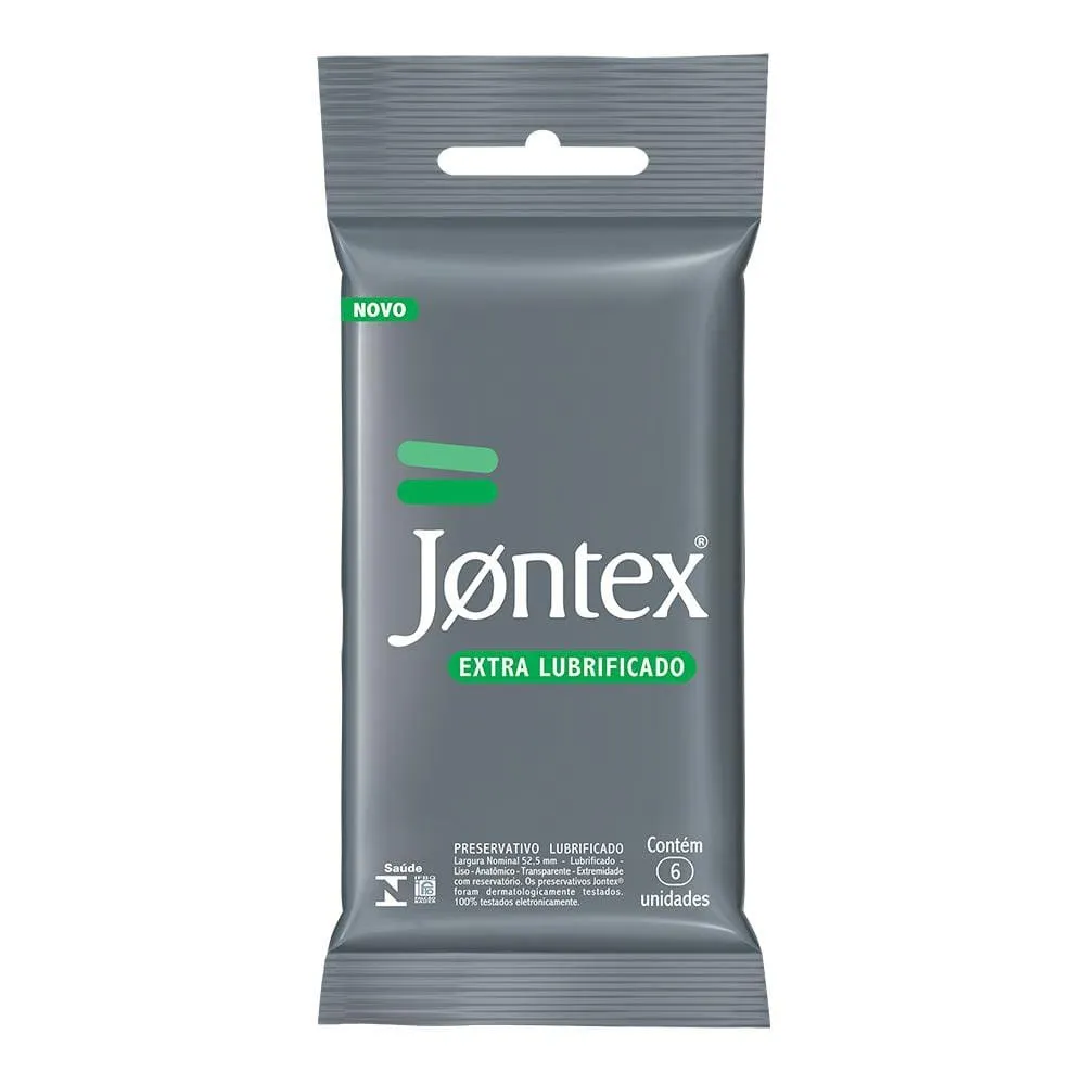 Preservativo Camisinha Jontex Extra Lubrificado - 6 Unidades