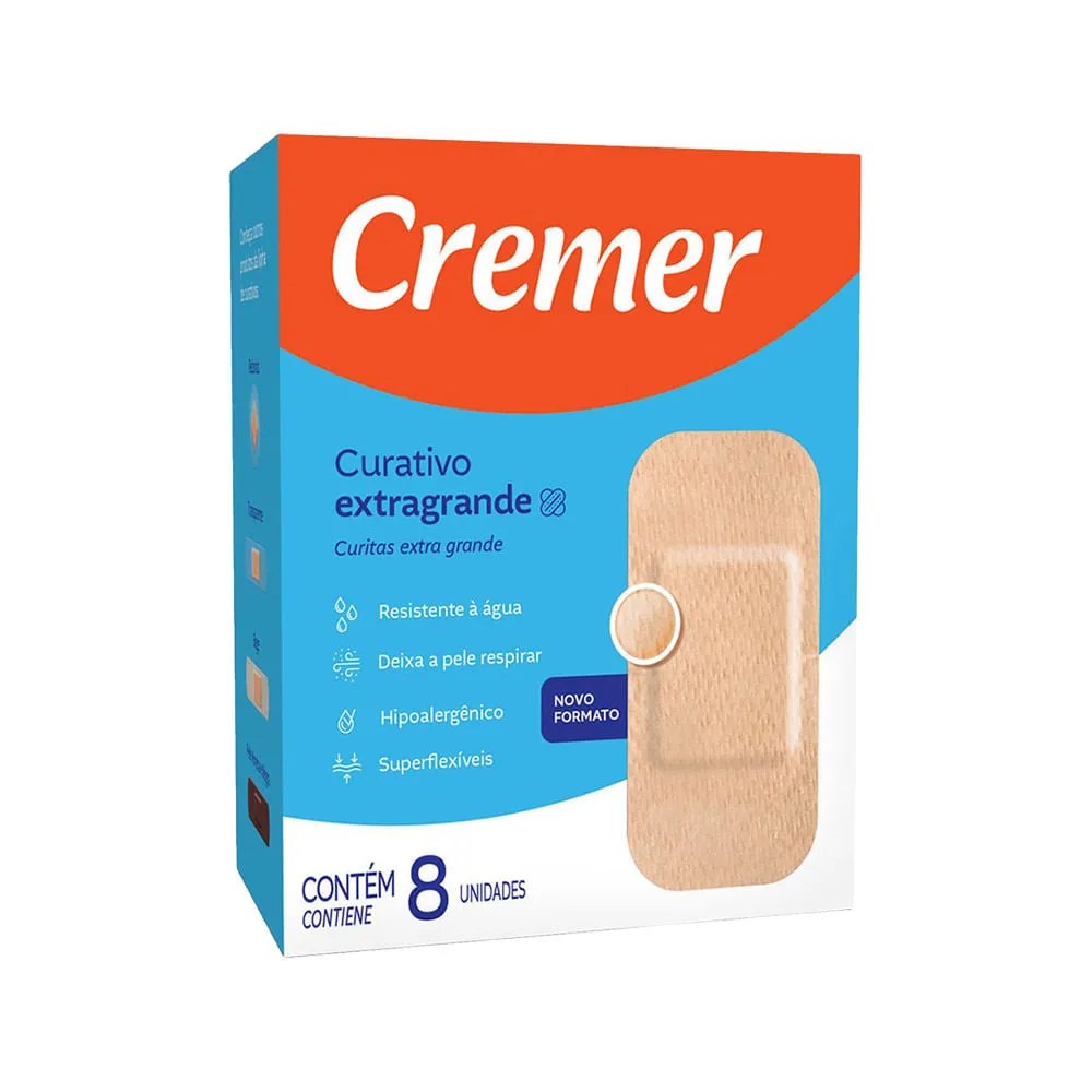 Curativo Cremer Bege Extragrande 8 Unidades