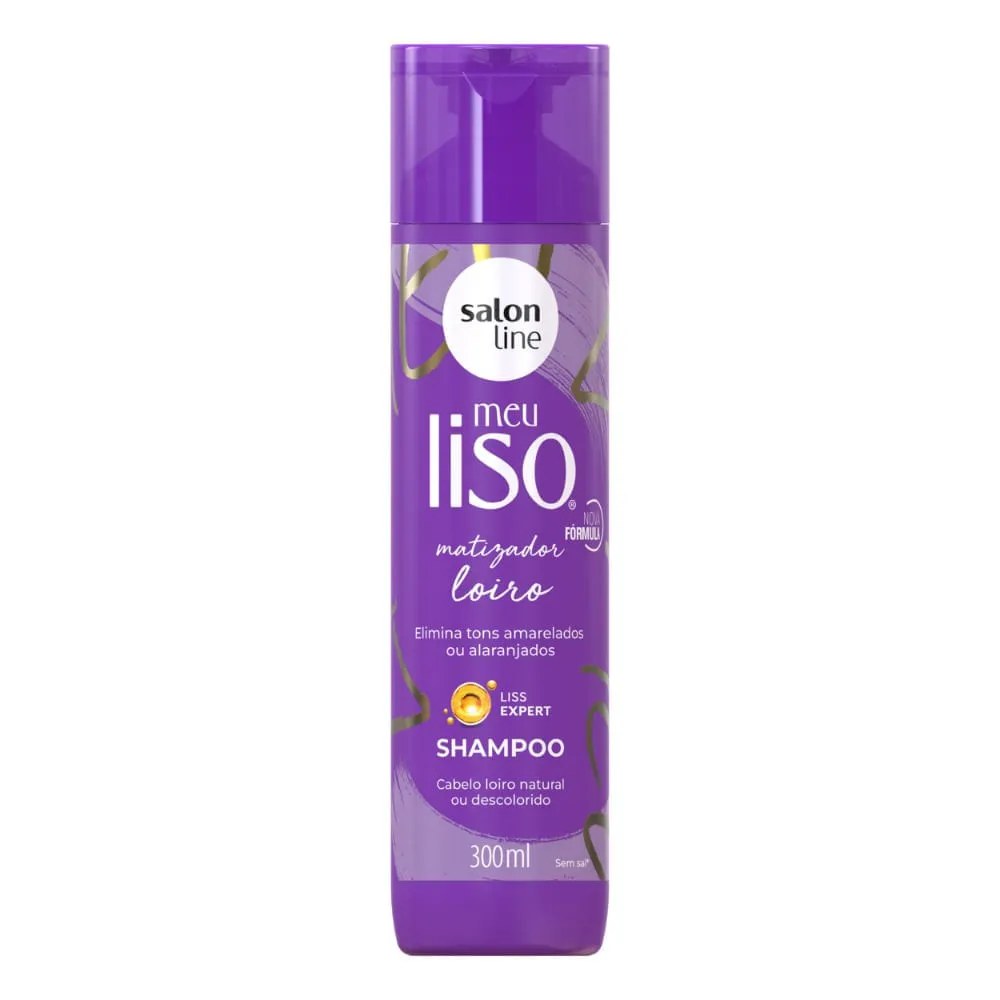 Shampoo Salon Line 300ml Meu Liso Matizador Loiro