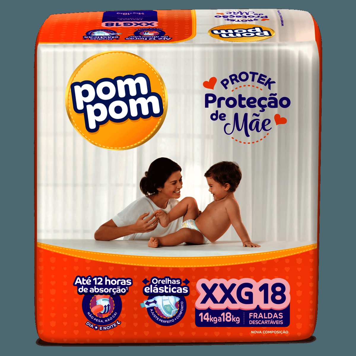 Fralda Pom Pom Protek XXG 18 Unidades