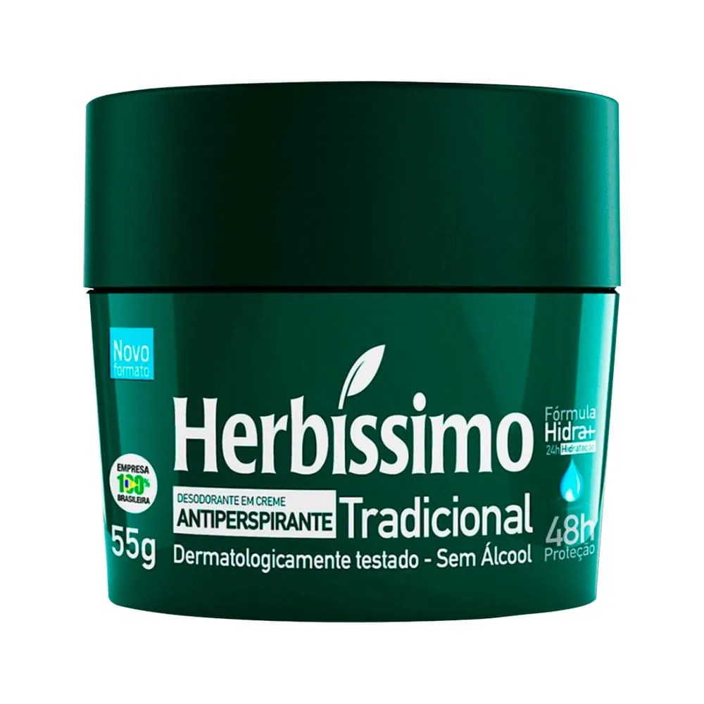 Desodorante Em Creme Herbissimo Tradicional 55gr