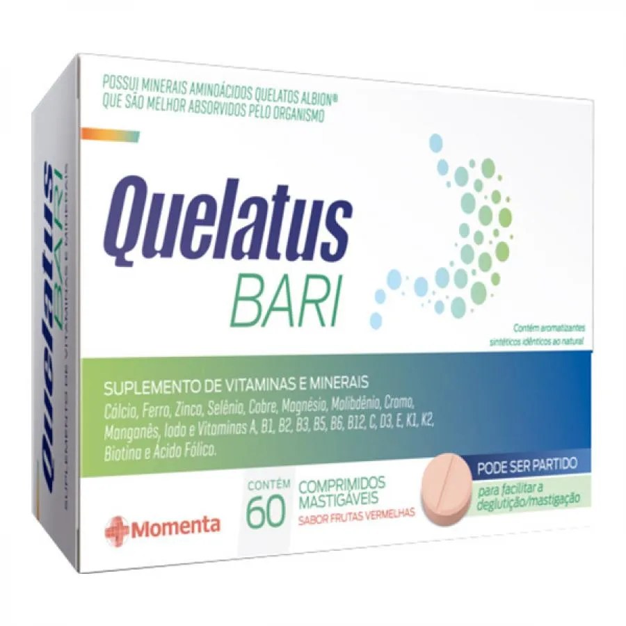 Quelatus Bari Com 60 Comprimidos Mastigaveis