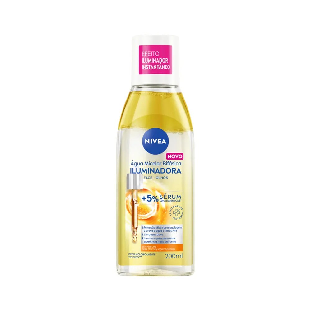 Água Micelar Bifásica Nivea Iluminadora 200ml