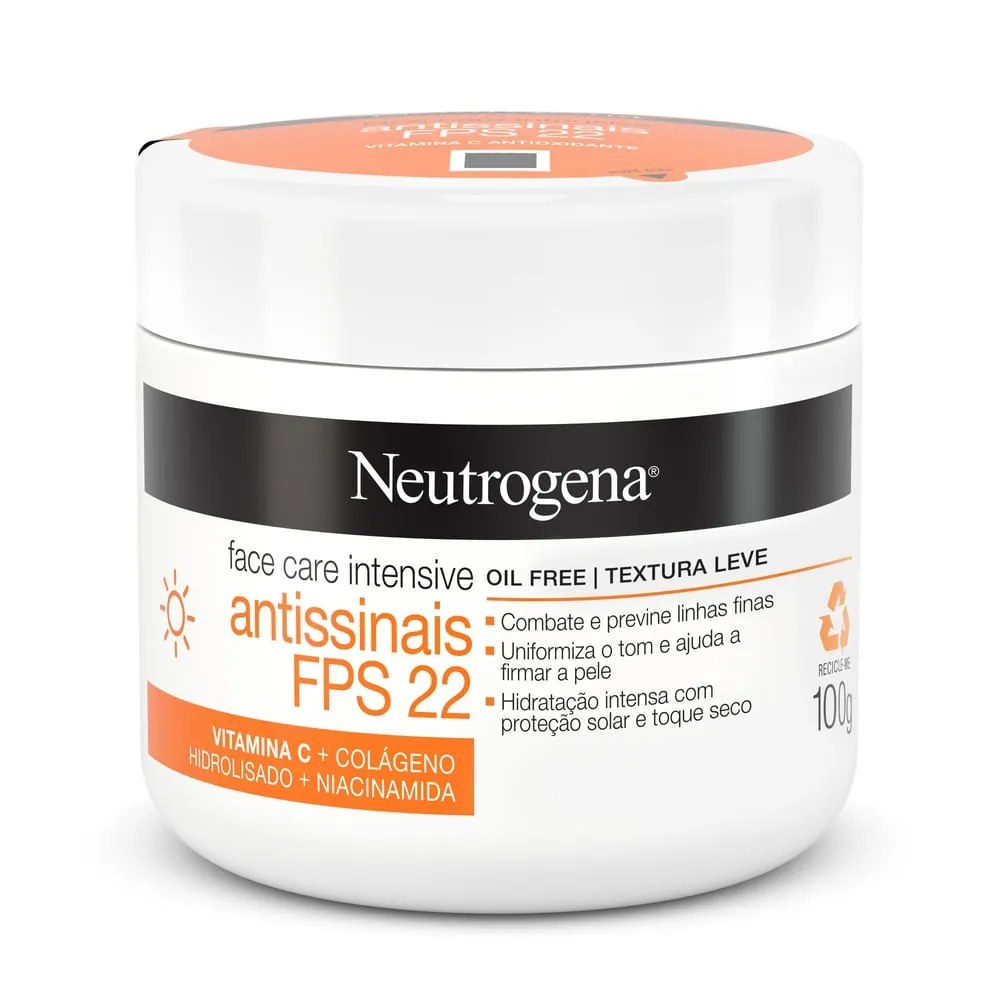 Hidratante Facial Neutrogena Face Care Antissinais Dia Fps22 - 100g