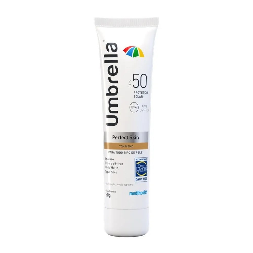 Protetor Solar Umbrella Perfect Skin Tom Médio Fps50 50g