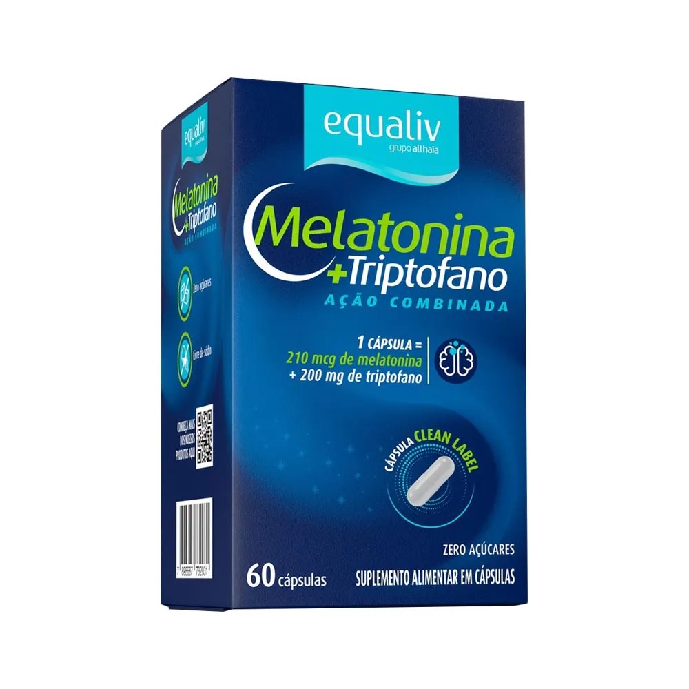 Equaliv Melatonina+triptofano Com 60 Capsulas