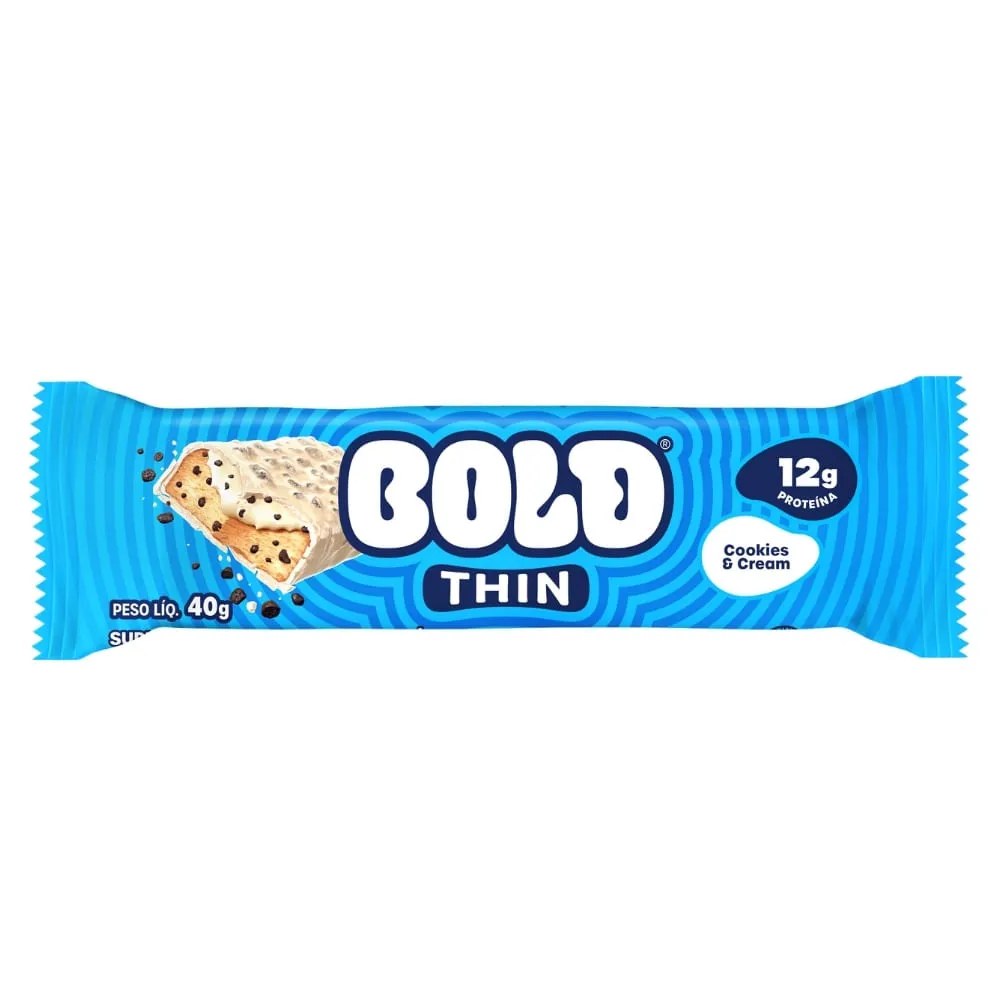 Barra De Proteína Bold Thin Cookies E Cream 40g