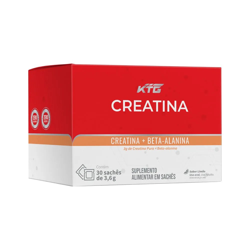 Katigua Creatina + Beta-alanina Com 30x3,6gr Saches Sabor Limao