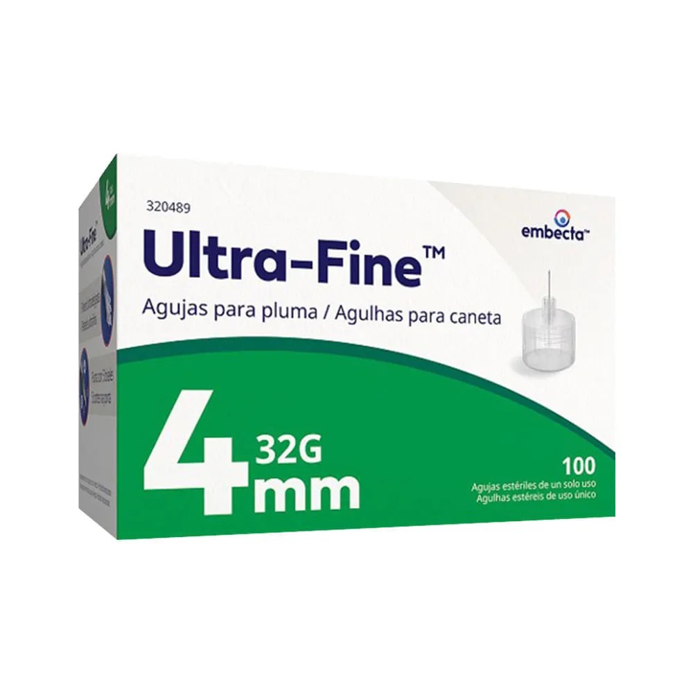 Agulha Para Caneta Embecta 32gx4mm 100 Unidades