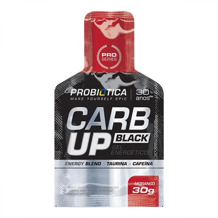 Energético Probiótica Carb-up Gel Black Morango 30g