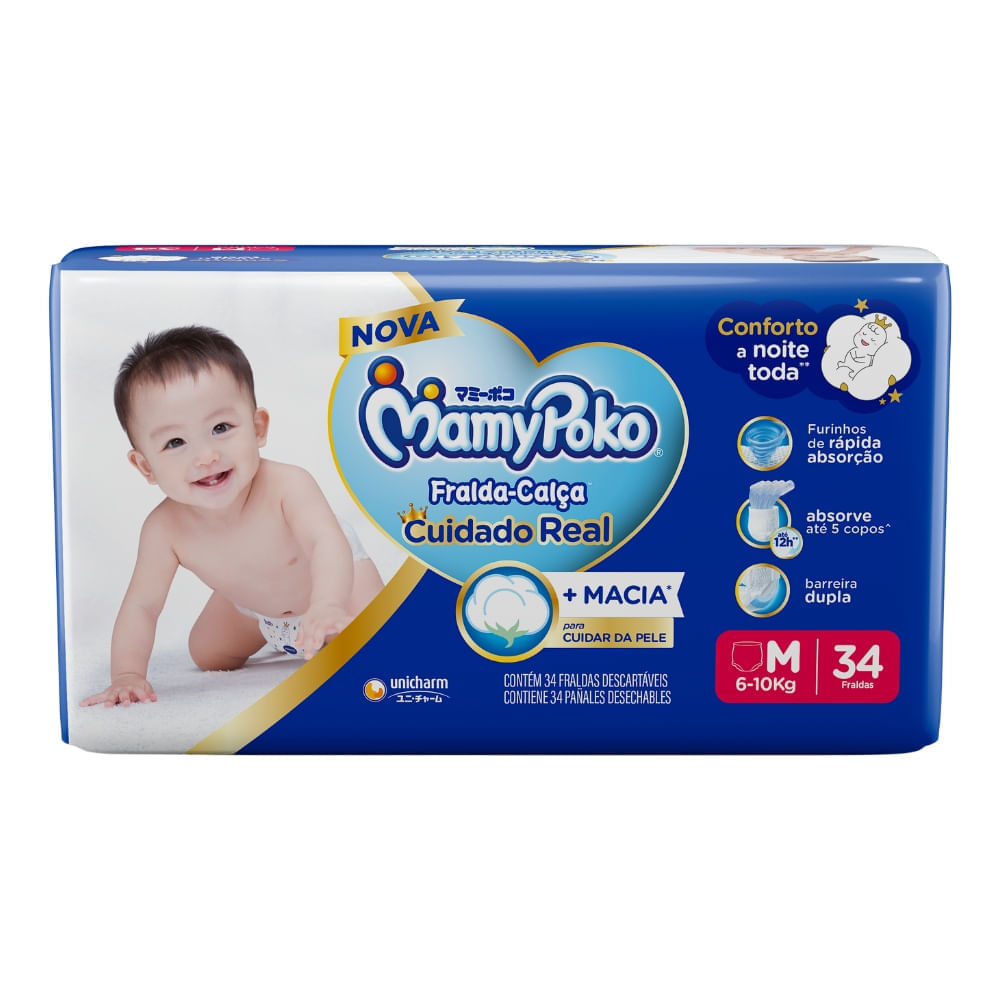 Fralda-calça Mamypoko Premium Seca M 34 Unidades