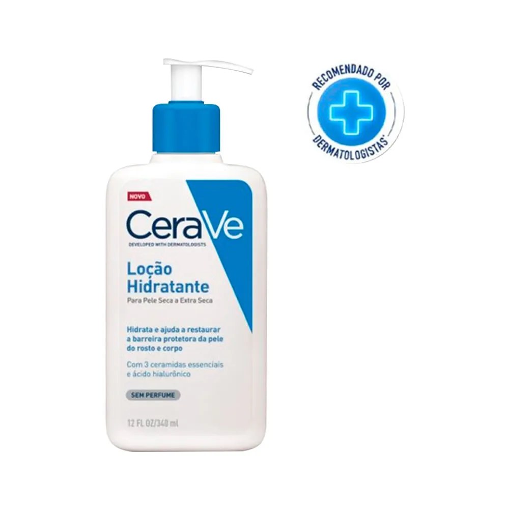 Loção Hidratante Corporal Cerave Pele Seca Ácido Hialurônico Ceramidas 340ml