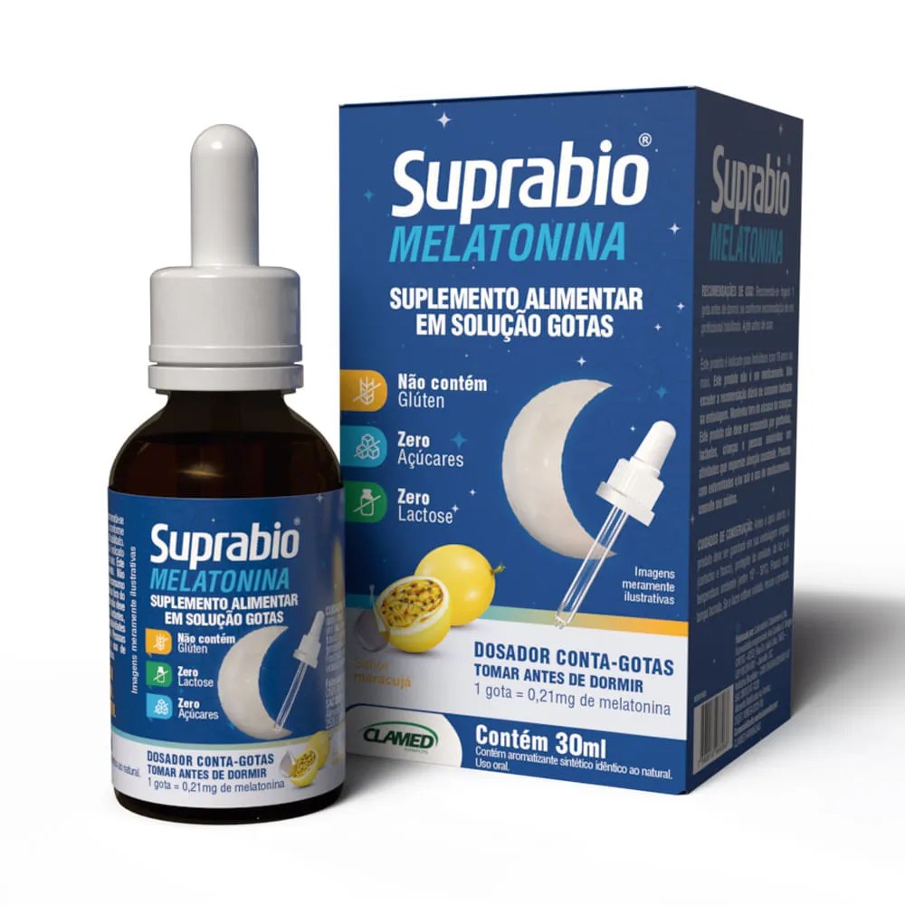 Melatonina Suprabio Gotas 0,21mg/gt Maracuja 30ml