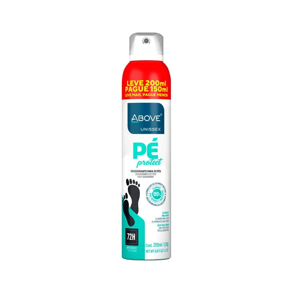 Desodorante Para Os Pes Above Protect Unissex Especial 200ml