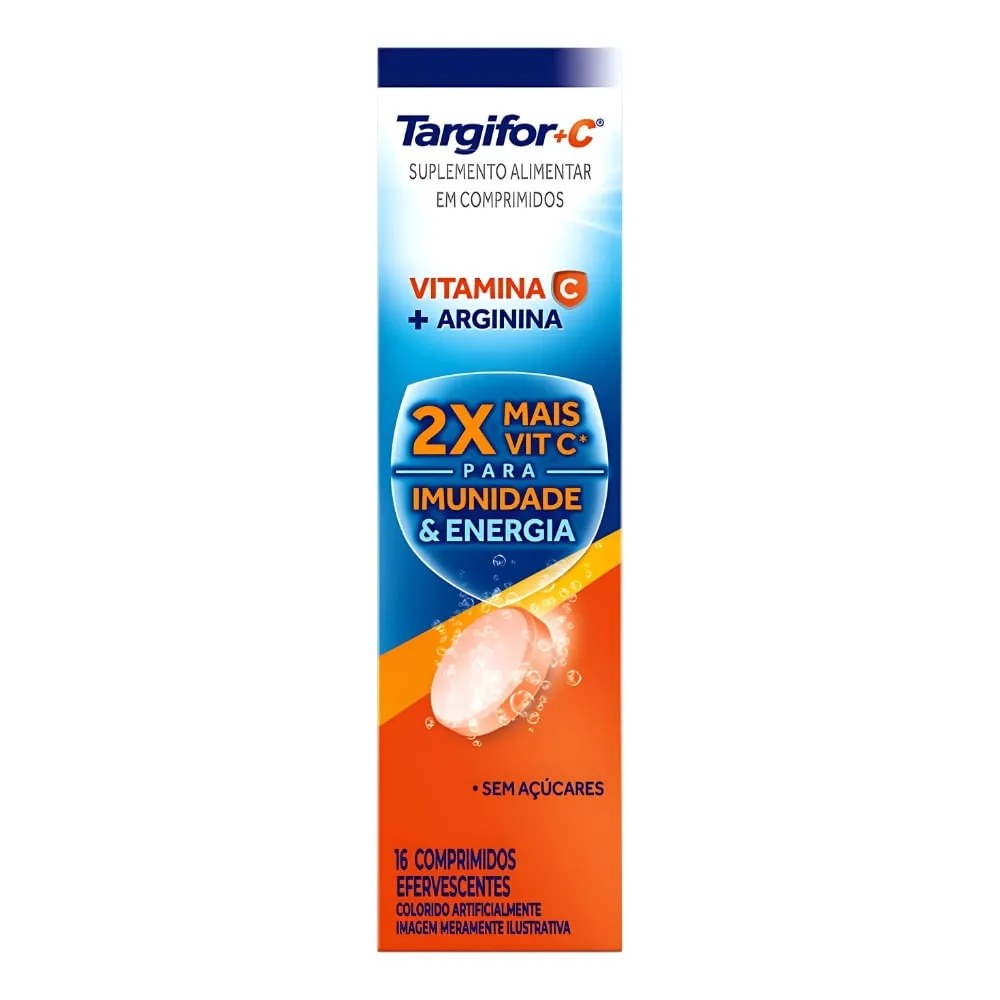 Vitamina C + Arginina Targifor C 16 Comprimidos Efervescentes