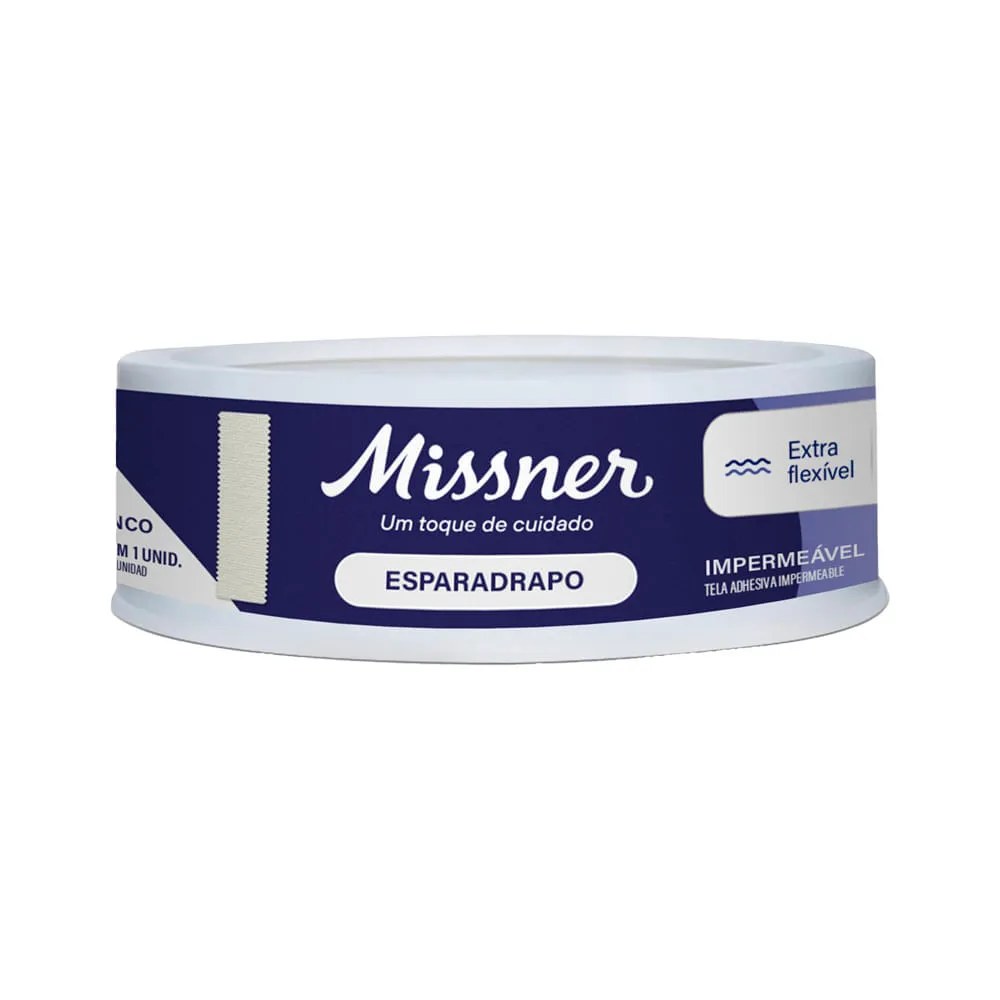 Esparadrapo Missner 1,2cm X 4,5m Impermeavel Branco