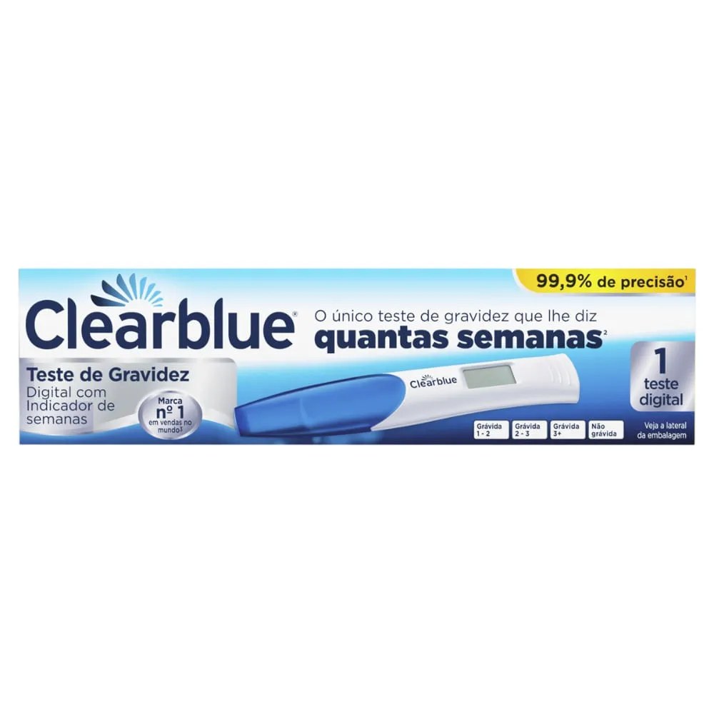 Teste De Gravidez Clearblue Digital Com 1 Unidade Com Indicador De Semanas Teste Rápido