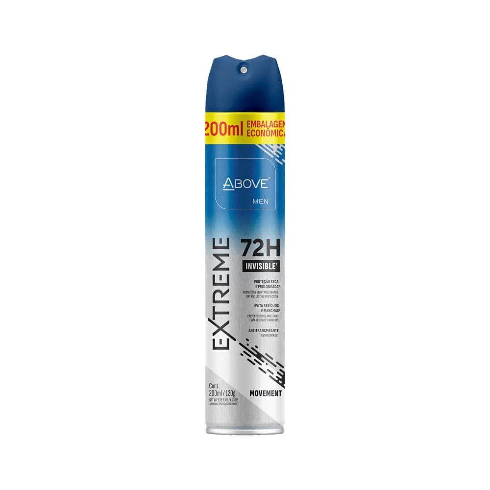 Desodorante Above Masculino Extreme 200ml Aerosol Movement