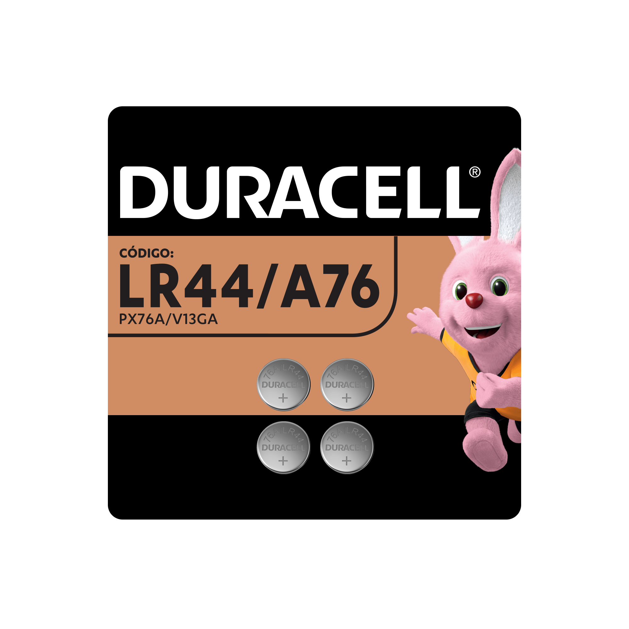 Pilha Botão Lr44/a76 Duracell Com 4 Unidades