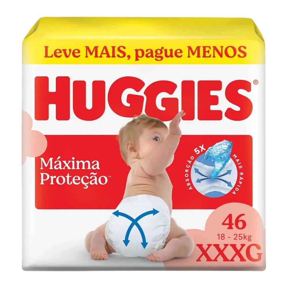 Fralda Huggies Xxxg Máxima Proteção 46 Unidades