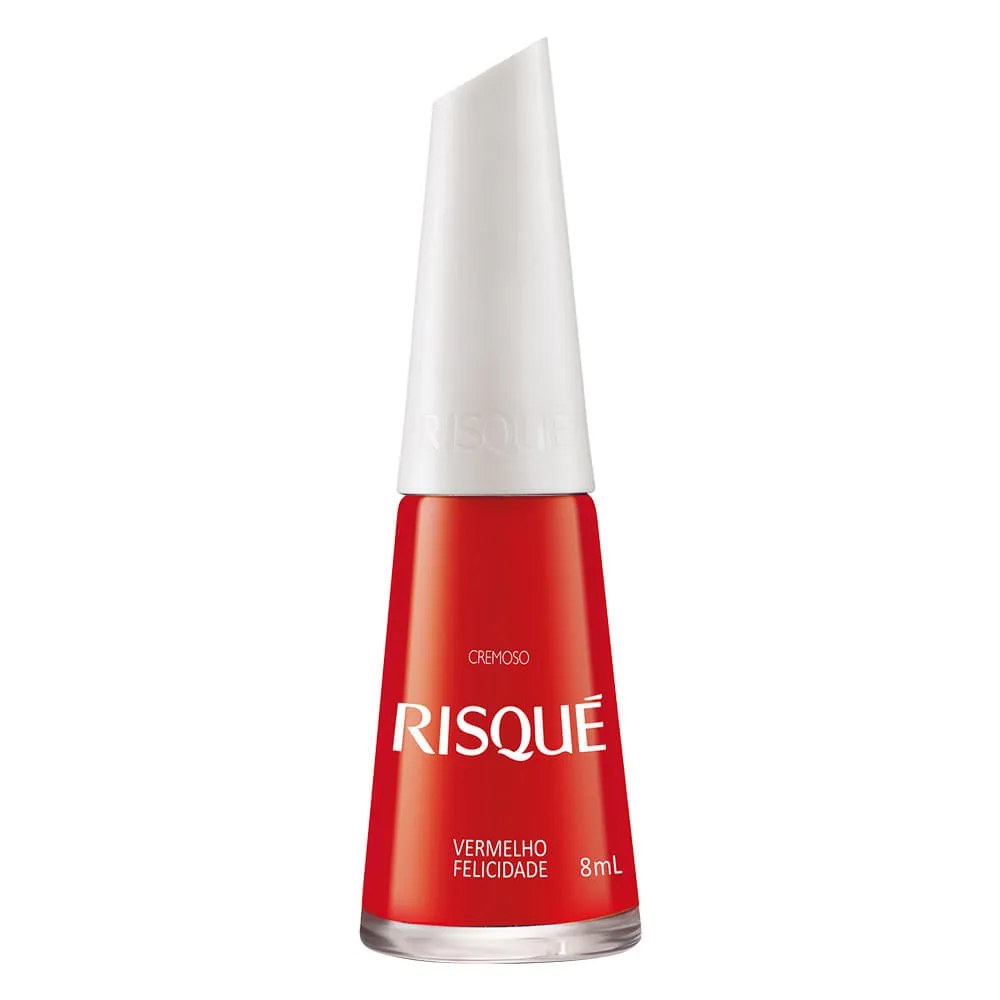 Esmalte Risque 8ml Cremoso Vermelho Felicidade