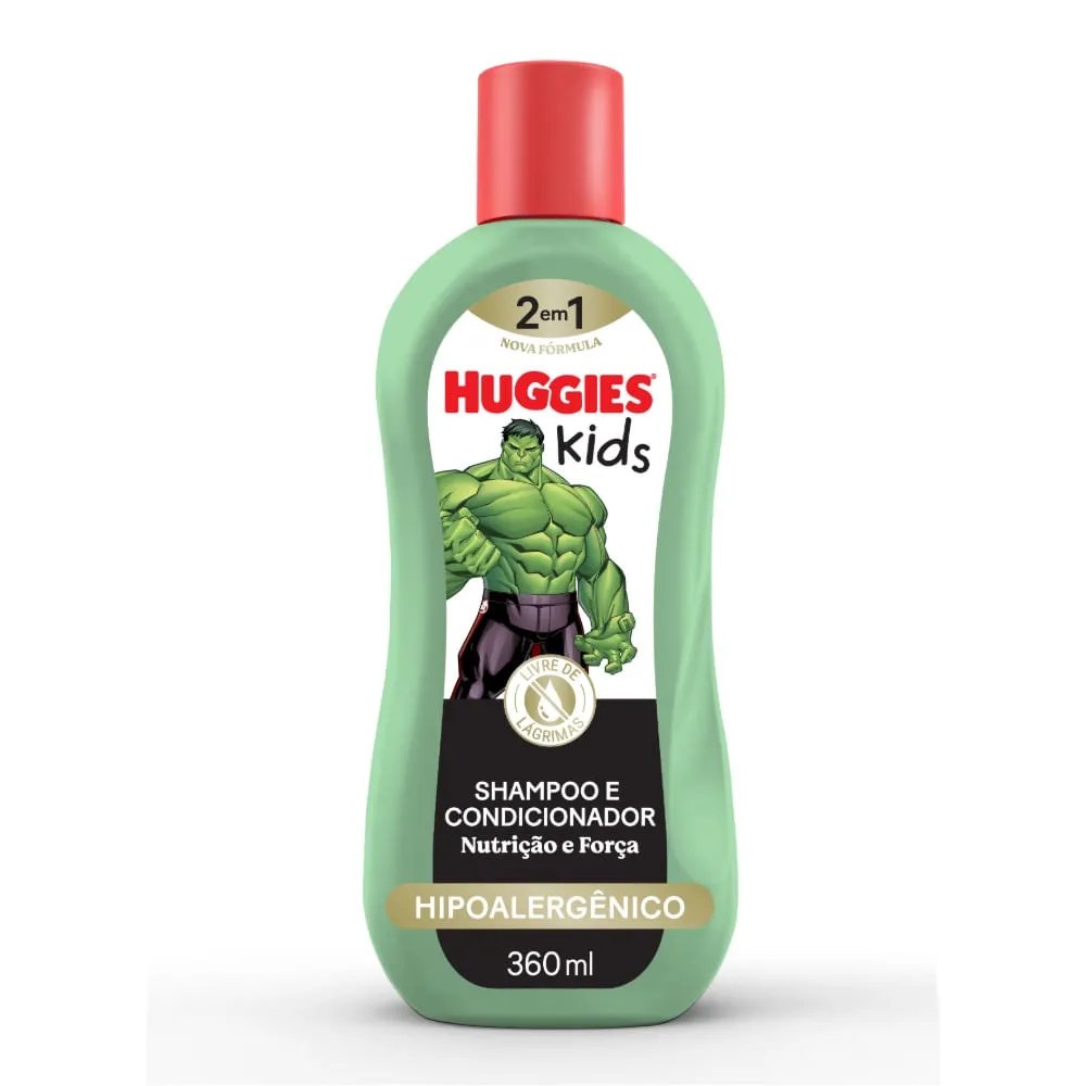Shampoo Huggies Kids Hulk Nutrição E Força 360ml
