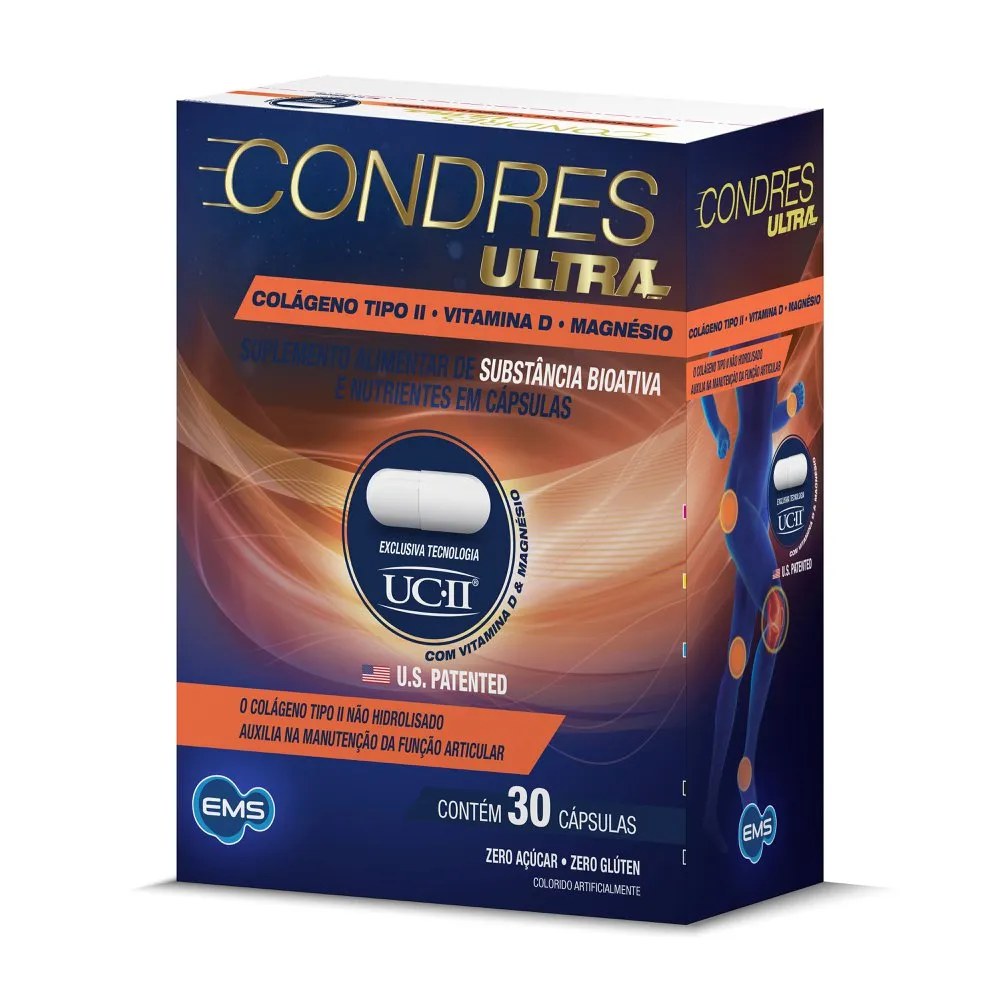 Colágeno Tipo Ii Vitamina D E Magnésio Condres Ultra 30 Cápsulas