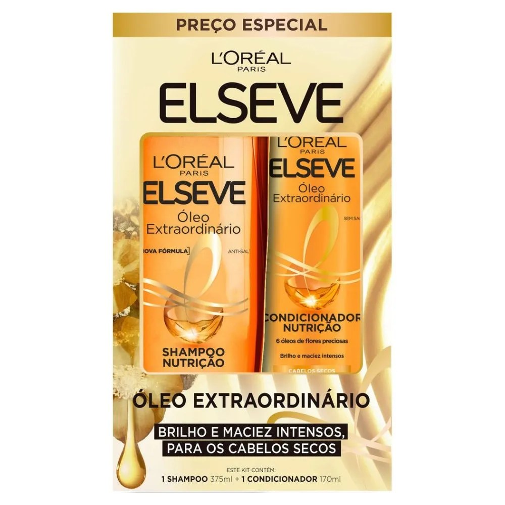 Kit Elseve Óleo Extraordinário Shampoo 375ml + Condicionador 170ml