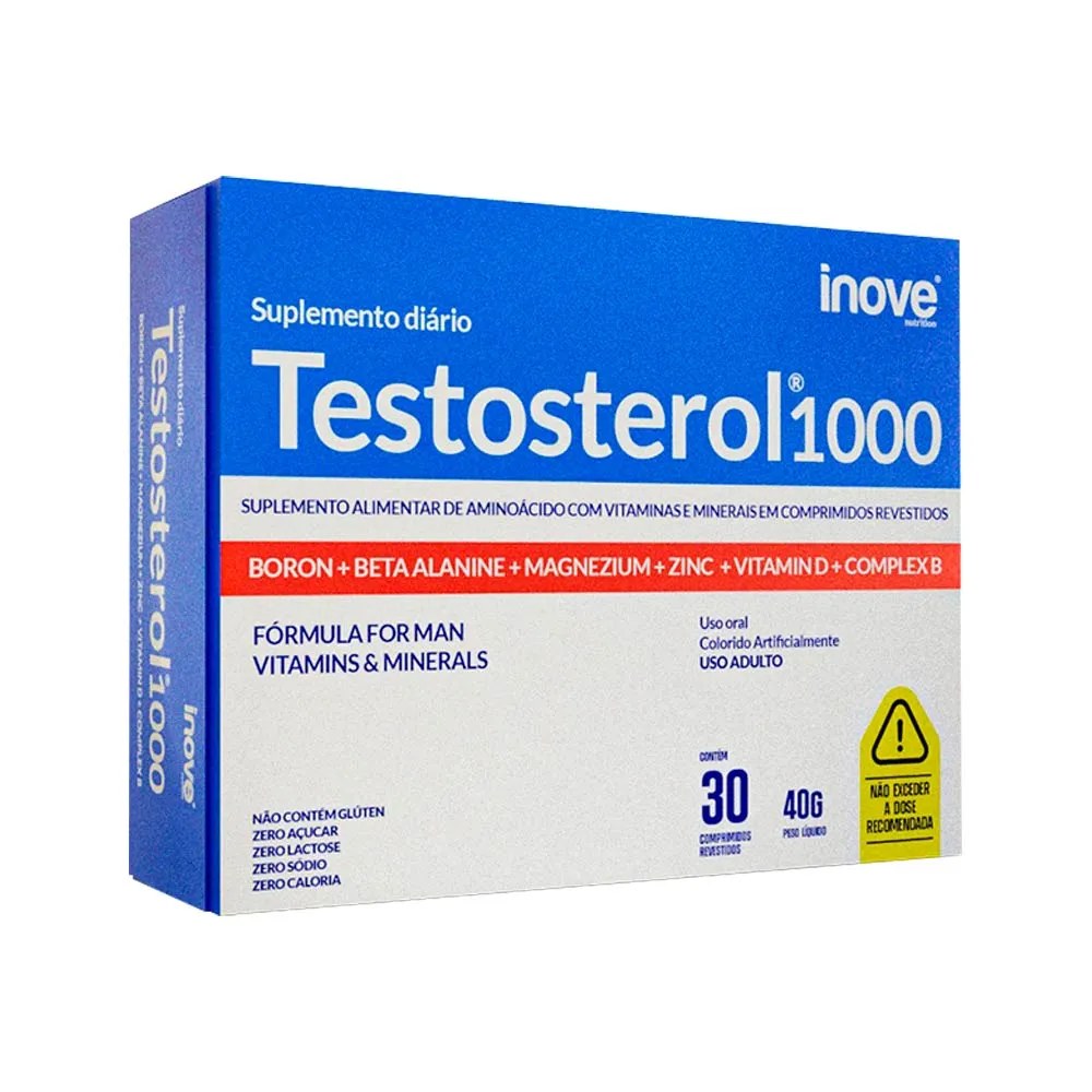 Testosterol 1000 Com 30 Comprimidos Revestidos Inove
