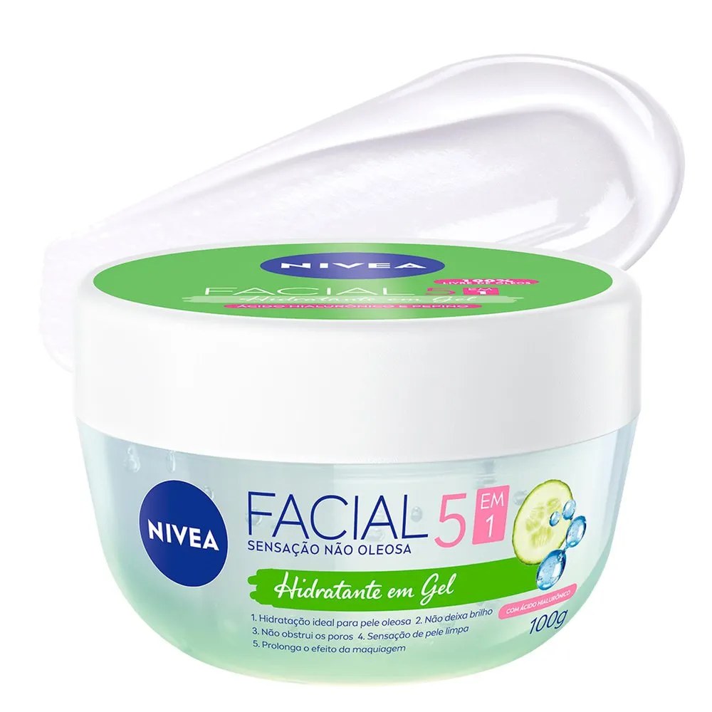 Hidratante Facial Em Gel Nivea Ultraleve 5 Em 1 100g