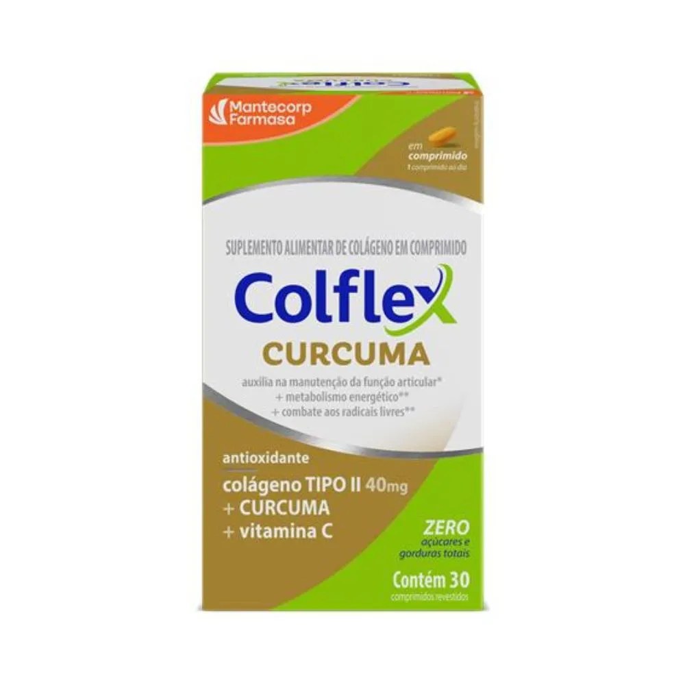 Suplemento Alimentar De Colágeno Colflex Cúrcuma 30 Comprimidos