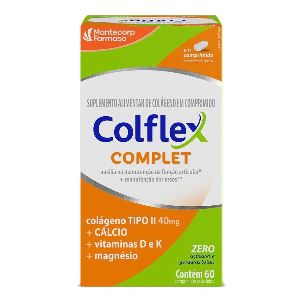 Colágeno Colflex Complet Tipo Ii + Cálcio + Magnésio + Vitamina D 60 Comprimidos