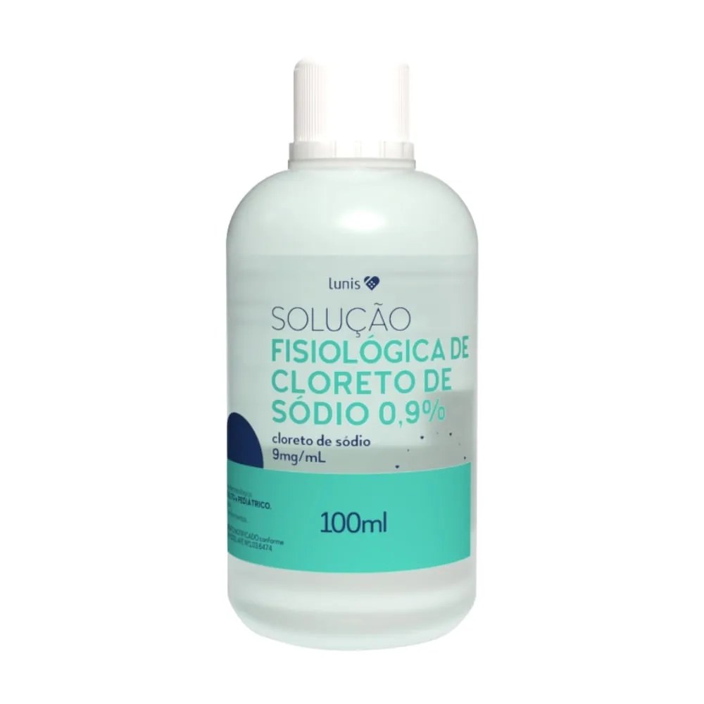 Solucao Fisiologica Cloreto De Sodio A 0,9% Lunis 100ml