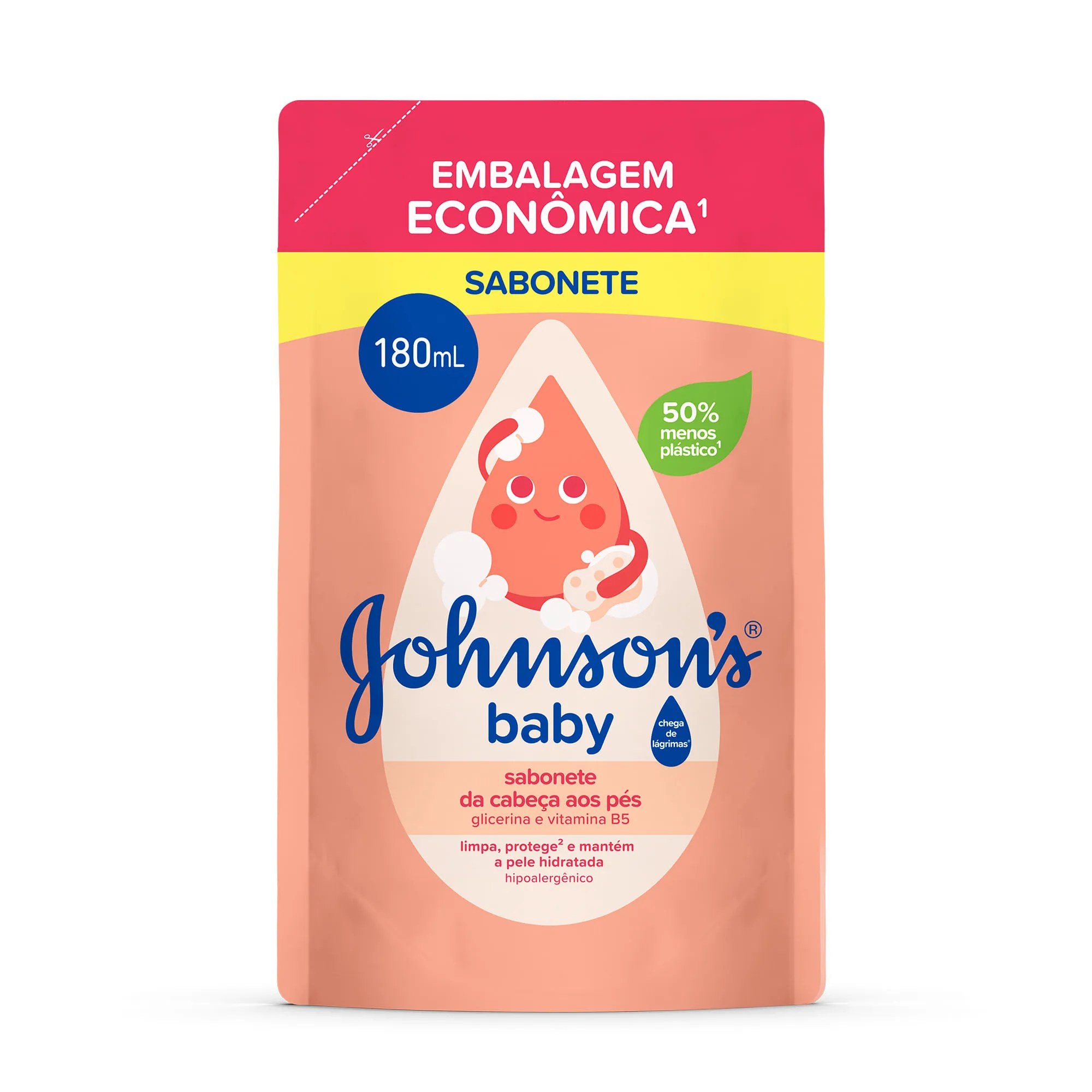 Sabonete Líquido Johnsons Baby Cabeça Aos Pés Refil 180ml