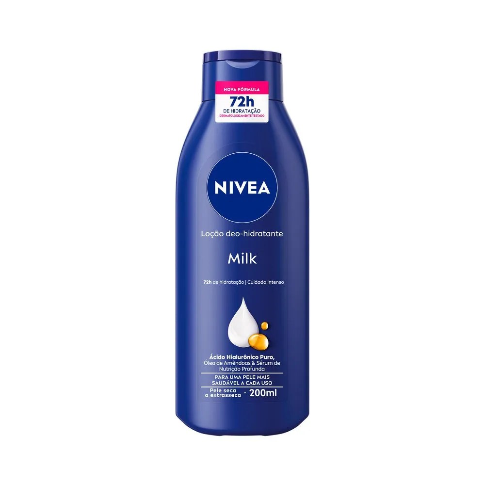 Loção Deo-hidratante Nivea Milk Pele Seca A Extrasseca 200ml